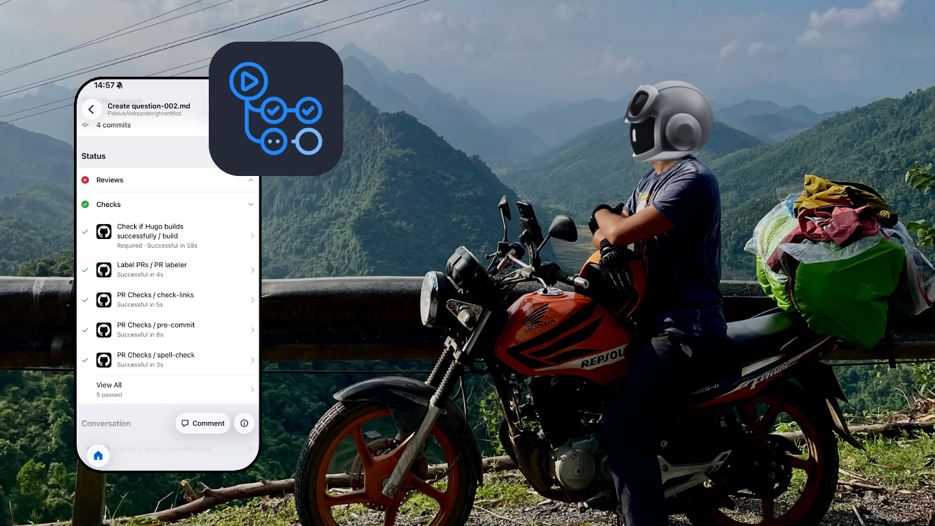 Deploying from GitHub Mobile while traveling in Vietnam